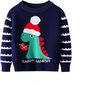 dinosaur christmas jumper