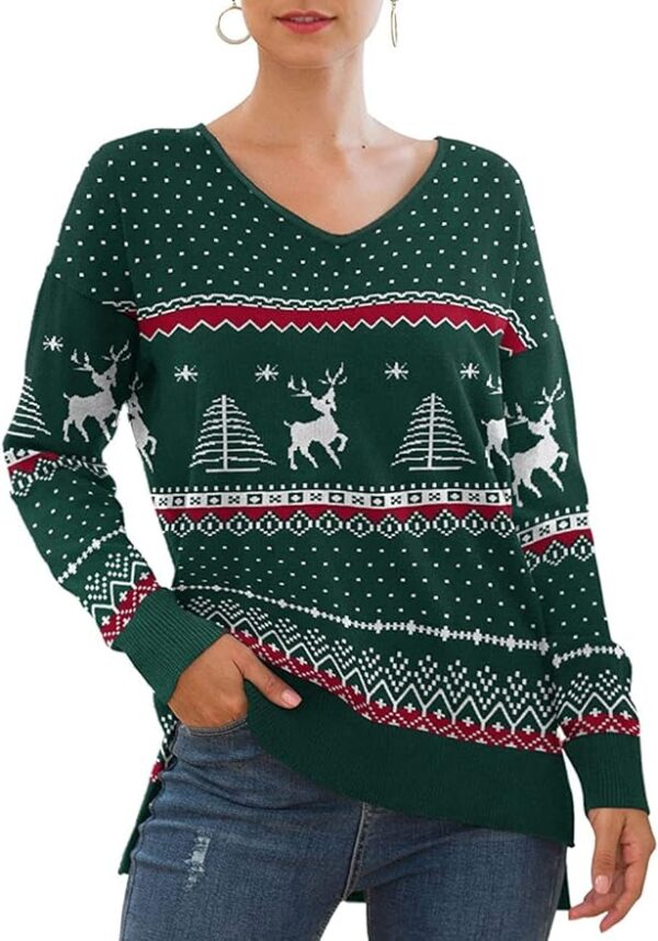 v-neck-christmas-jumper