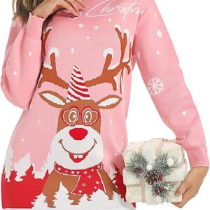 Pink Christmas Jumper Dress