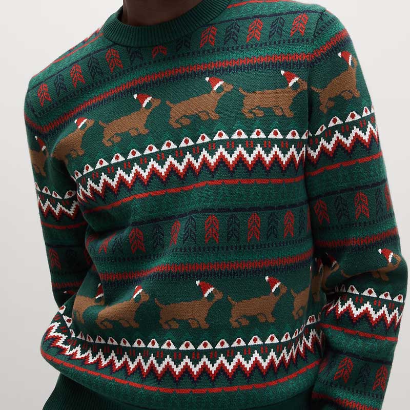 M&S Collection Pure Cotton Fair Isle Christmas Jumper