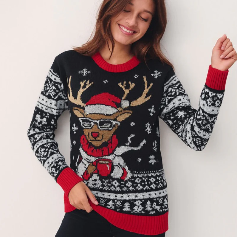 The Cool Reindeer Christmas Ugly Sweater
